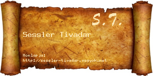 Sessler Tivadar névjegykártya